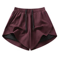 Summer Women's Running Pants Fitness Breathable Casual Shorts Three-in-One False Two-Piece XL Size Outdoor Long Running Pants
