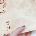 Length:1.6meters Width:230mm T:0.25mm Naturally White Poplar Tumor Wood Veneer Sheets Guitar Skateboard Backpack Decoration