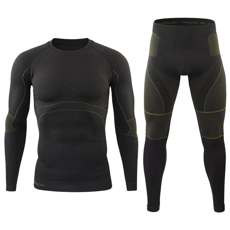 Men Sport Thermal Underwear Suits Outdoor Cycling Compression Sportswear Quick Dry Breathable Clothes Fitness Running Tracksuits