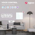 BSEED 1/2/3Gang Zigbee Touch Switch Wall Light Switch With Smart EU Socket Support Google Alexa Tuya Control No Neutral Line