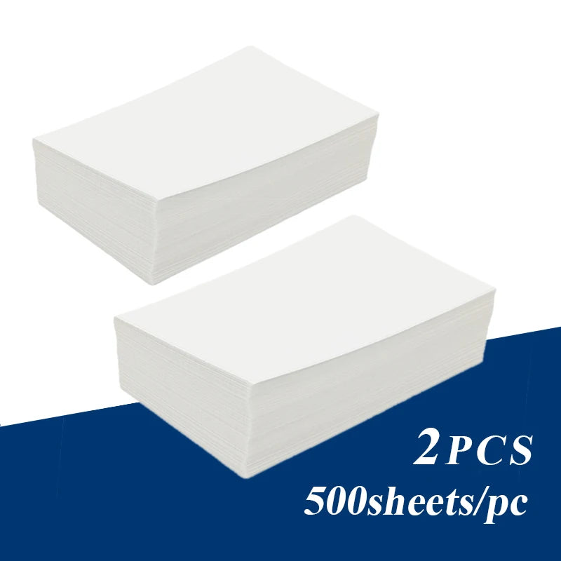 500/1000 Sheets 4''x6'' White Thermal Label Paper for Thermal Label Printers Logistics Shipping Labels 100x150mm