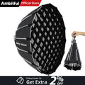 AMBITFUL Q9-II 60cm Deep Mouth Bowens Softbox Qucik-SetupPhotography Light Box Side Wing Matt Box For GODOX LED Flash COB Light