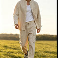 Men's Cotton Linen Summer Suit Lightweight Breathable | SAMAG
