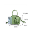 2026 New Women's Top Grain Leather Boston Bag Cute Heart Charm Mini Pocket Tassel Handbag Shoulder Crossbody Bag
