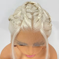 Charisma Synthetic Lace Front Wig Blonde Hair Wigs With Braided Synthetic Wigs For Women Natural Hairline Heat Resitant Fiber