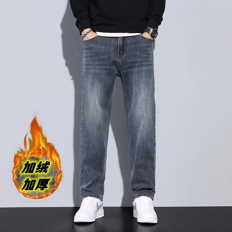 Four Season Men Straight Leg Cargo Jeans Male | SAMAG