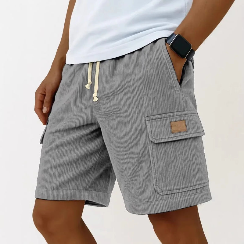 Men's Retro Corduroy Casual Shorts Fashion Solid | SAMAG