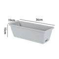 1 Pieces Window Box Planter Rectangle Plant Containers Decors with Drainage Holes Flower Pot Plant Pot for Outdoor Garden Home