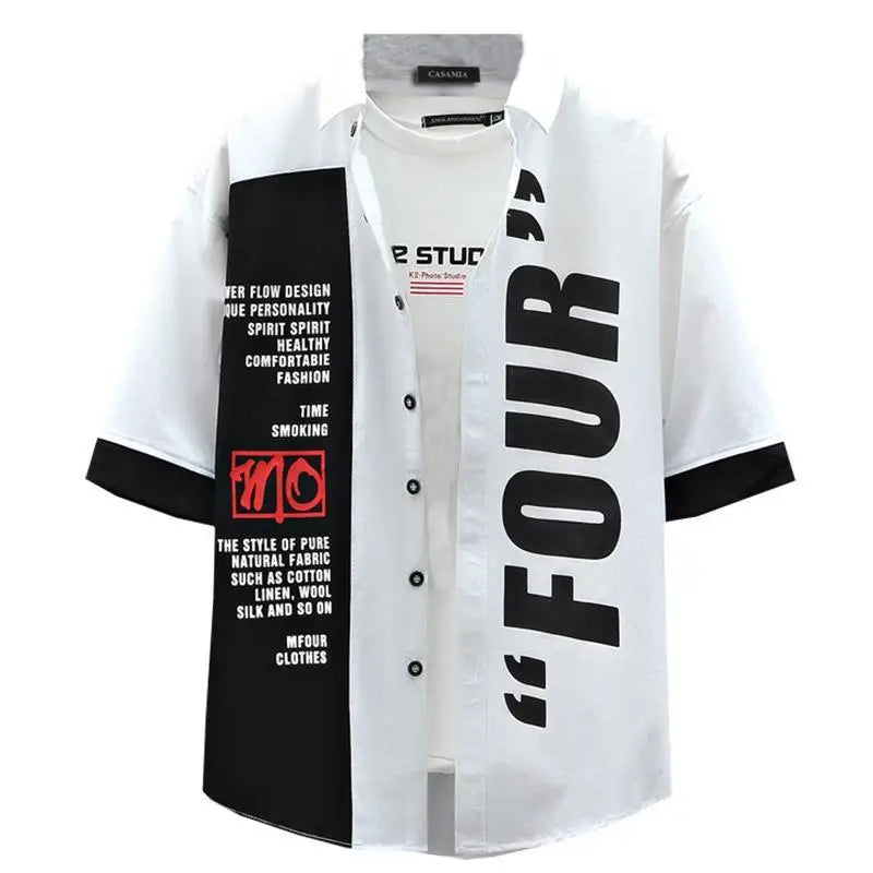 Men's Short-Sleeve Shirt Summer Five-Quarter Sleeve | SAMAG