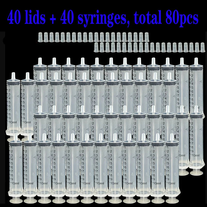 10ml Plastic Syringes Are Suitable for Partying, Measuring, Watering, Refilling, and Feeding Pets