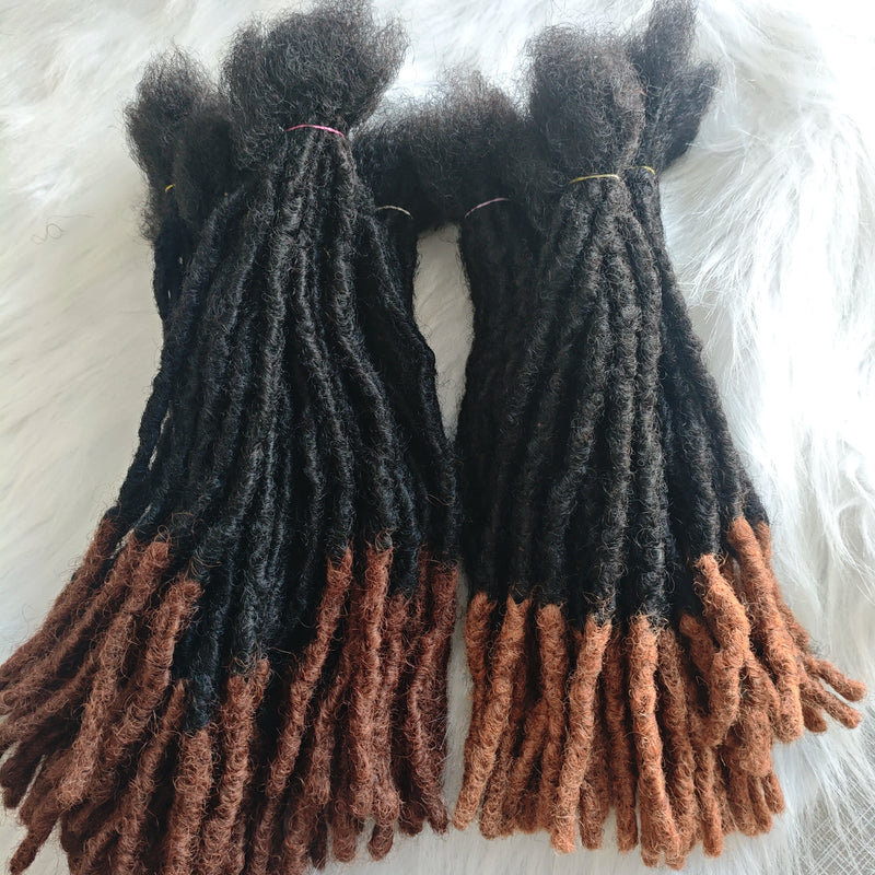 Dreadlocks Sister Locs Extensions Handmade Soft Crochet Brazilian Human Hair Braiding 10in Ombre Short Hair 10Strands/lot