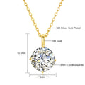 Hot Sale 100% Real 14k AU585 Gold Pendant D Color Moissanite Necklace For Women 0.5ct/1ct/2ct/3ct Luxury Engagement Jewelry
