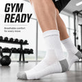 1/3/6pairs Men's Cotton Crew Sports Socks Breathable Mesh | SAMAG