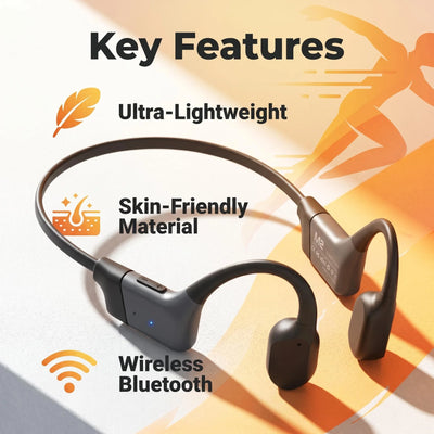 Bluetooth 5.3 Bone Conduction Headphones Open-Ear | SAMAG