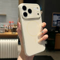 Fashion Liquid Silicone For Magsafe Magnetic Phone Case For iPhone 17 16 15 14 13 Pro Max Large Window Lens Glass Protect Cover