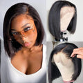 PerisModa 13x4 Bob Wig Lace Front Human Hair Wigs Women's 360 Full Lace Brazilian Remy Straight HD Transparent Lace Frontal Wig