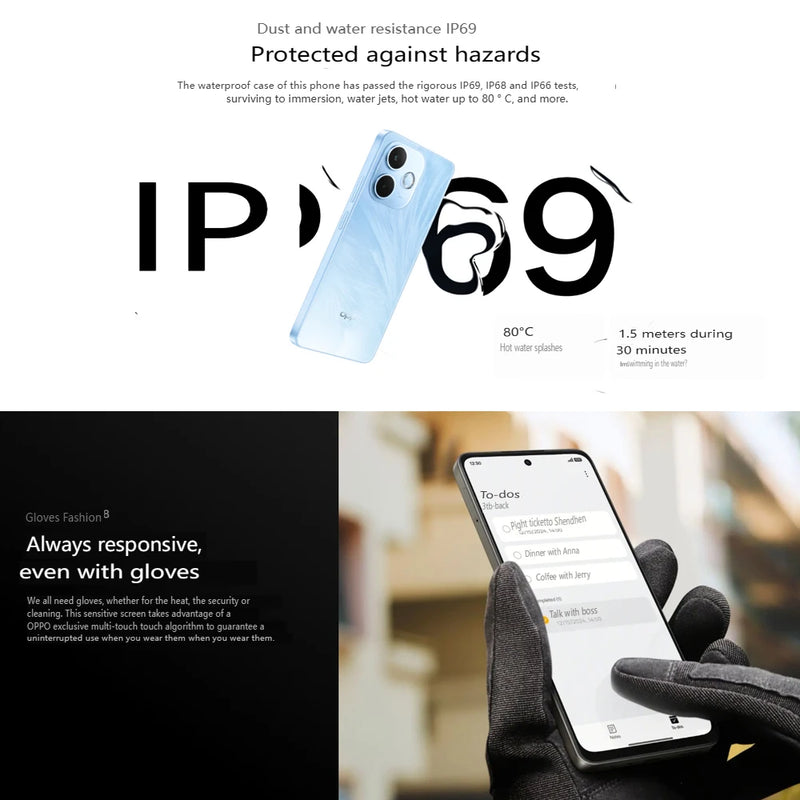 OPPO A5 pro 5G Mobile Phone Super Durable Mid-Range FHD+ 2412x1080 8GB 256GB 4K 30FPS 1080P 60FPS Video Recording