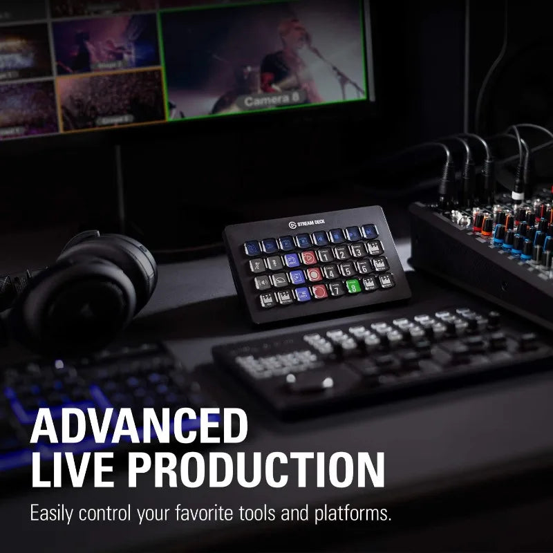 Stream Deck XL – Advanced Studio Controller, 32 macro keys, trigger actions in apps and software like OBS, Twitch, YouTube