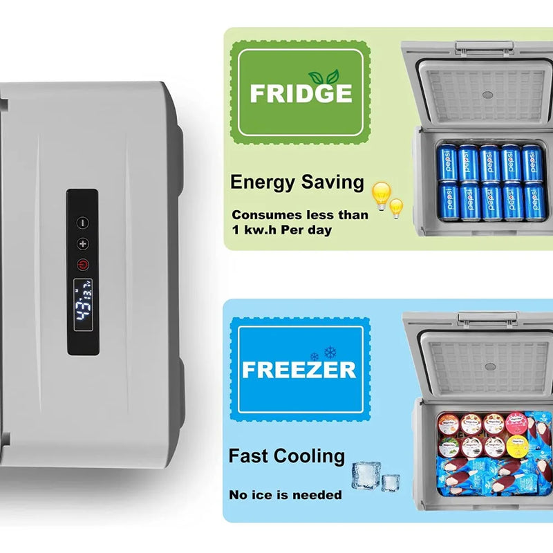 15L Portable Car Refrigerator With AC Adapter Mini Cooler Fridge Fast Cooling