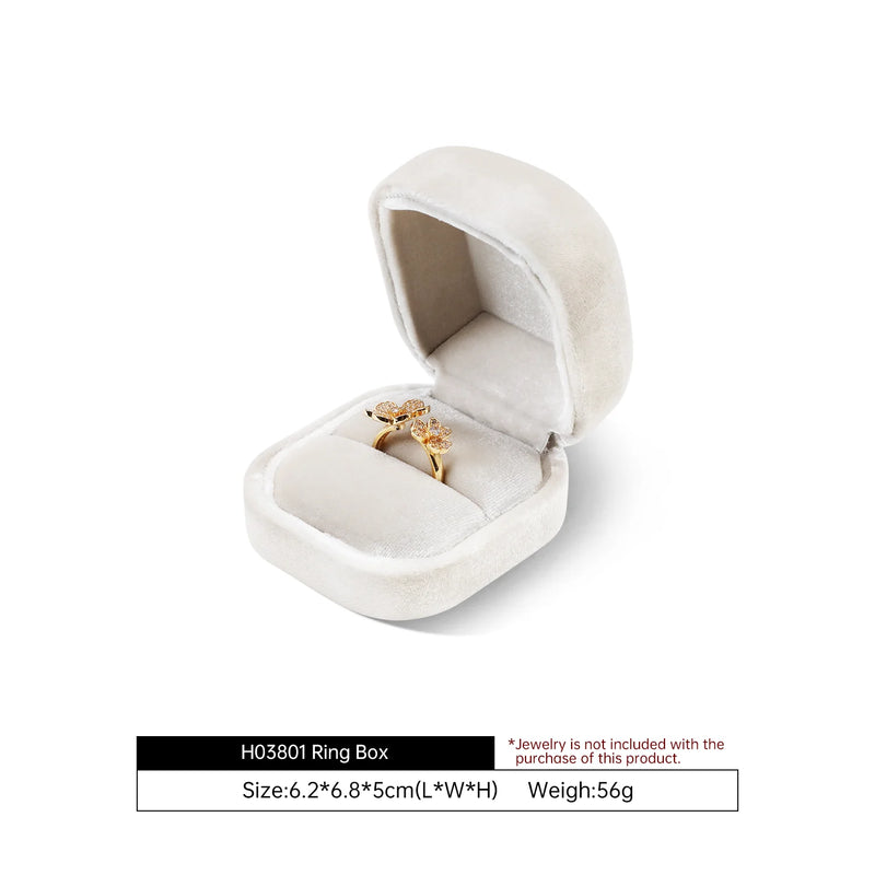 Yinbeini Wedding Ring Box Velvet Jewelry Box Collection Bracelet Necklace Pendant Storage Case Jewelry Display Organizer H030