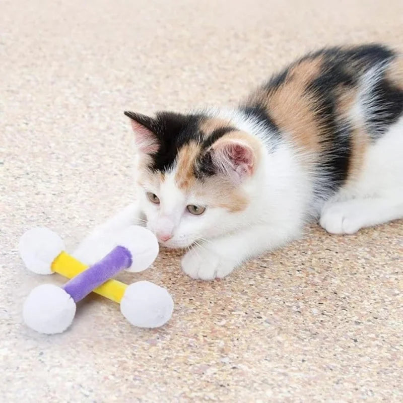 Giant Qtip Cat Toy Soft Plush Catnip Kicker Interactive Kick Stick for Kitten Cats Pet Play Toy Self Play Hunting for Kittens