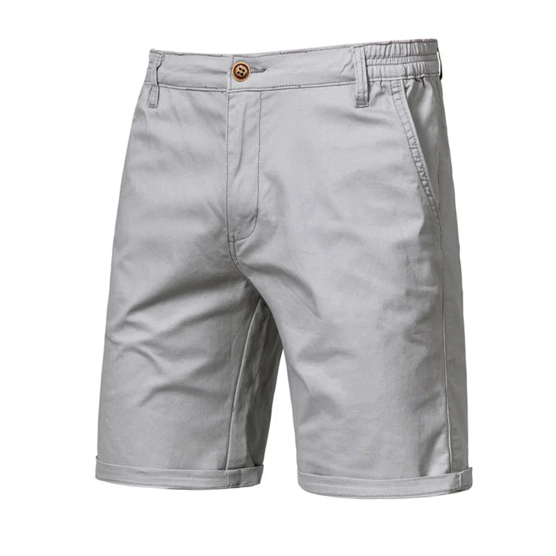 Summer Men's Shorts Solid Color Mid-Waist Elastic | SAMAG
