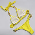 Halter Metal Chains Rhinestone Diamond Bikini Women | SAMAG