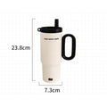 720ML Stainless Steel Thermos Cup with Straw & Handle Ice Coffee Drink Vacuum Insulated Cup Car Travel Outdoor Water Bottle