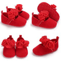 0-18 Months Red Girl Boy Newborn Baby Christmas Cute Cartoon Cotton Shoes Soft Sole Toddler Infant Walking Shoes