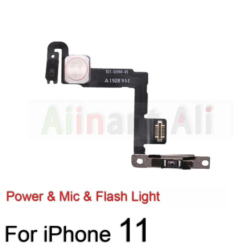 AiinAnt Power / Volume Buttons Mute Wireless Charging FlashLight Power Flex Cable For iPhone 11 Pro Max Repair Phone Parts