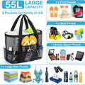Extra Large Mesh Beach Bag, Swimming Bag for Children Beach Toy Baskets Portable Travel Storage Wash Bag Quick Dry Tote