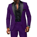 Men's New Fashion Business Casual Two-piece, Comfortable and Breathable Slim-fit Side Slit Single-button Suit Jacket+trousers