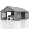 13x20 Ft Heavy Duty Carport with Roll-up Windows，Portable | SAMAG