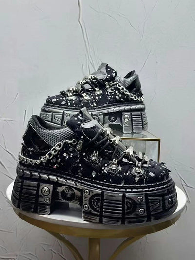 Summer New Men's Punk Style Platform Heightening Niche | SAMAG