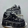 2026 Summer New Men's Punk Style Platform Heightening Niche Personality Fried Street Fashion Dad Shoes
