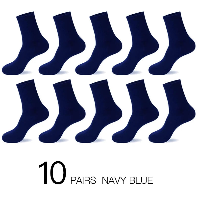 HSS 2023 Men's Cotton Socks New styles 10 Pairs / Lot Black Business Men Socks Breathable Spring Summer for Male US size(6.5-12)