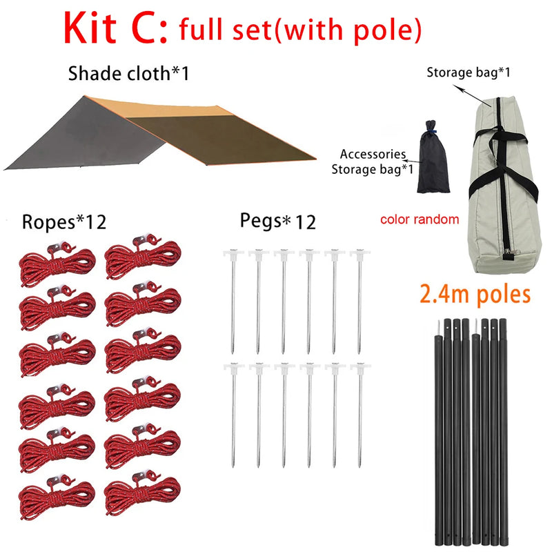 4x6 Large Tarps Heavy Duty Waterproof 4x5 Awning Sunshade | SAMAG