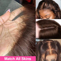 200 Density 30 38Inch Chocolate Brown Body Wave Human Hair Wigs Brazilian 13x6 HD Lace Frontal Wigs #4 Color 13x4 Lace Front Wig