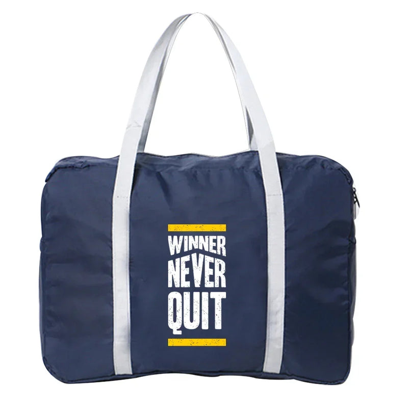 Boston Bag Travel Bag Unisex Foldable Bag Organizers Large Capacity  Portable Phrase Printed Luggage Bags Travel Accessories