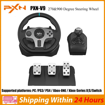 PXN V9 Volante PC Steering Wheel Gaming 270°/900° Racing | SAMAG