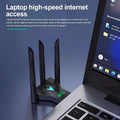 1300Mbps WIFI 6+Bluetooth 5.4 Adapter USB2.0 Dual Band 2.4G/5Ghz 802.11AX wifi+Bluetooth+USB 4 Antenna - Visuel 4 | SAMAG