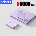 VIVO 50000mAh Power Bank 120W Super Fast Charging Powerbank 4-in-1 Built-in Cables Portable PowerBank for iPhone Samsung Huawei