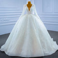 Customized Ball Gown Princess Wedding Dresses O - Neck Long | SAMAG