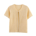 Women's Clothing 2025 New Style European And American Fashion Simple Pearl Decoration Knitted Top Knitted Vest