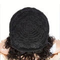 6inch balck color short curly human hair wig machine made 150% density for women pixie cut human hair wig