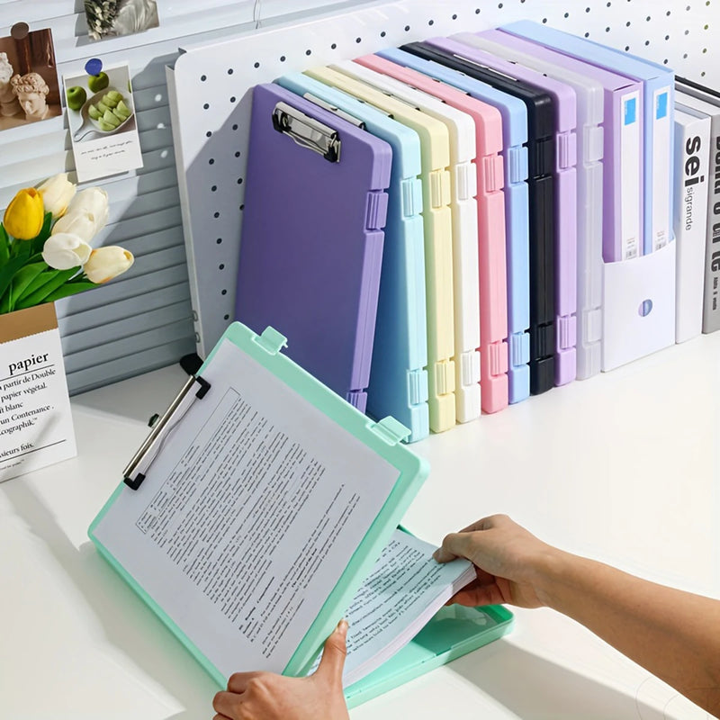 1pc A4 Writing Board File Box, 2-in-1 A4 Document and Photo Multifunctional Storage Box, Portable Organization Tool for Office
