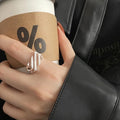 BF CLUB 925 Sterling Rings for Women Fashion Geometric Handmade Irregular Gold StarRing Simple Fine Jelwery Party Christmas Gift