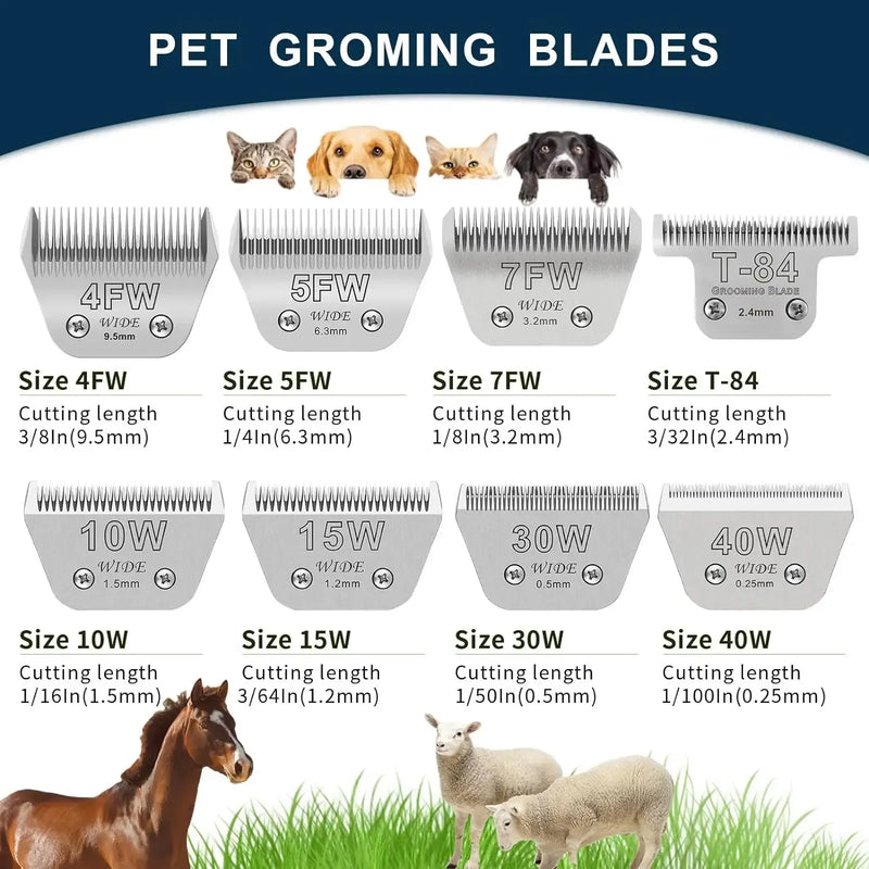 Detachable Animal wide Blade Compatible With Most Andis/Oster A5,A6/Wahl KM clippers ,Grooming For Pet,Dog,Sheep,Horses,Pigs