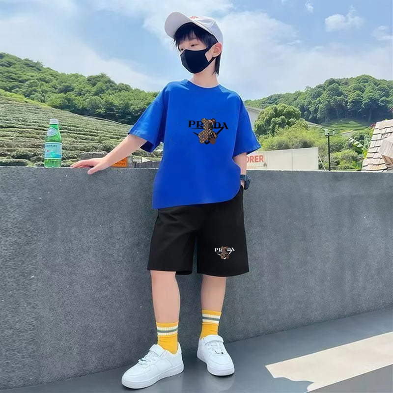 Kids Little Bear Letters T - shirt Summer Clothing - View 3 | SAMAG