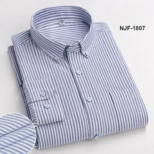 Spring and Autumn Men's Pure Cotton Long sleeved Shirts | SAMAG